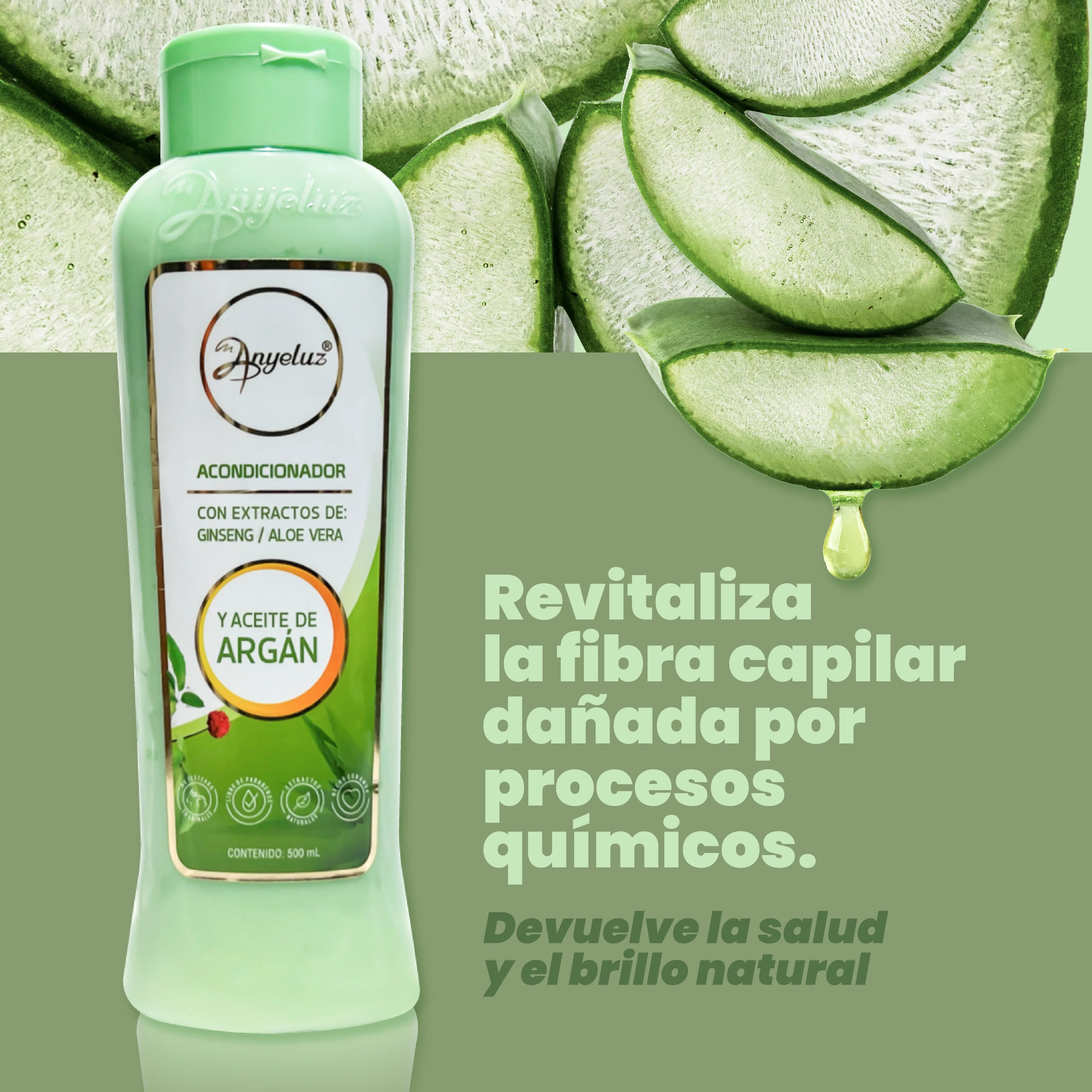 Acondicionador Hidratante de Aloe Vera Anyeluz 500 ml