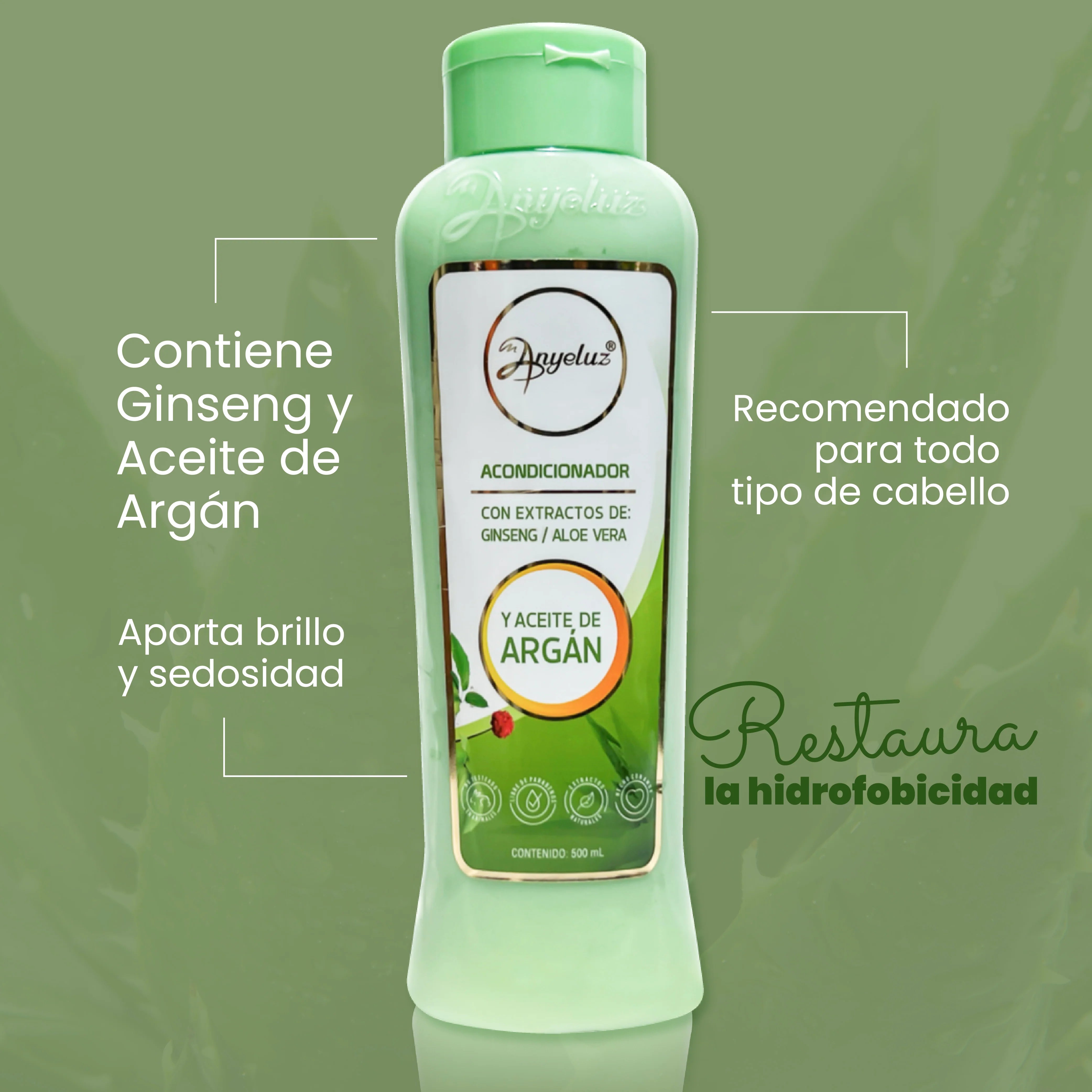 Acondicionador Hidratante de Aloe Vera Anyeluz 500 ml