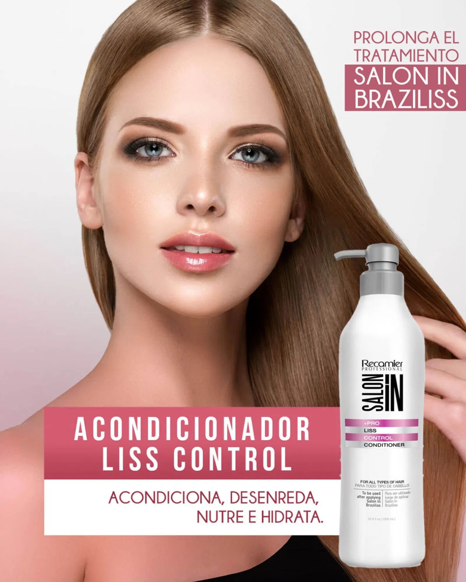 Acondicionador Liss Control Recamier Rosado X 1000