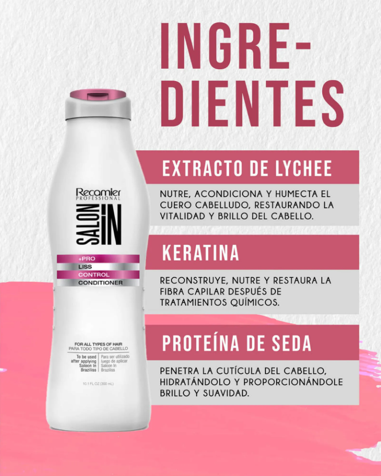 Acondicionador Liss Control Recamier Rosado X 300