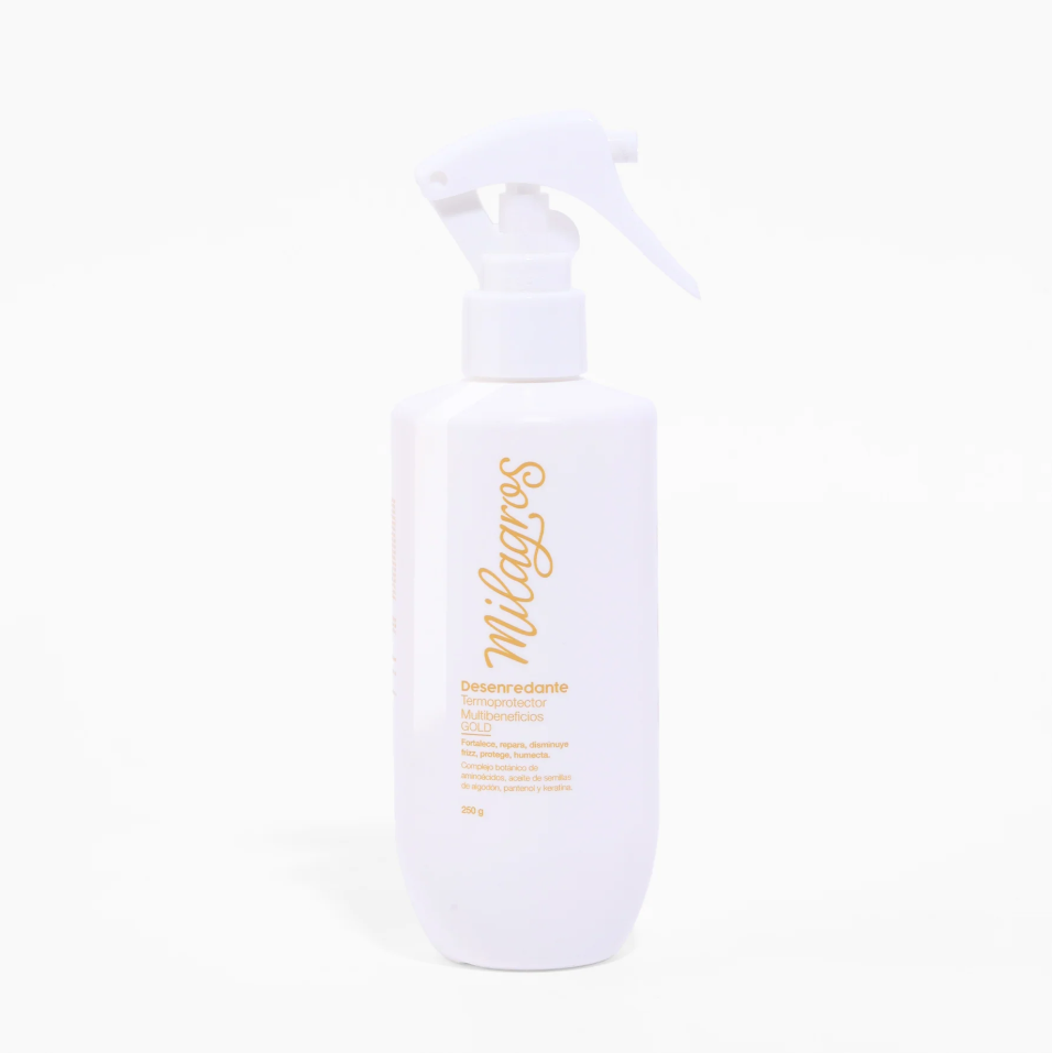 Desenredante Termoprotector Multibeneficios Gold Milagros 250 Ml