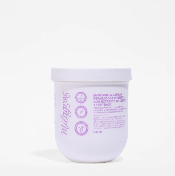 Mascarilla Reparadora Cebolla y Péptidos Milagros 450Ml