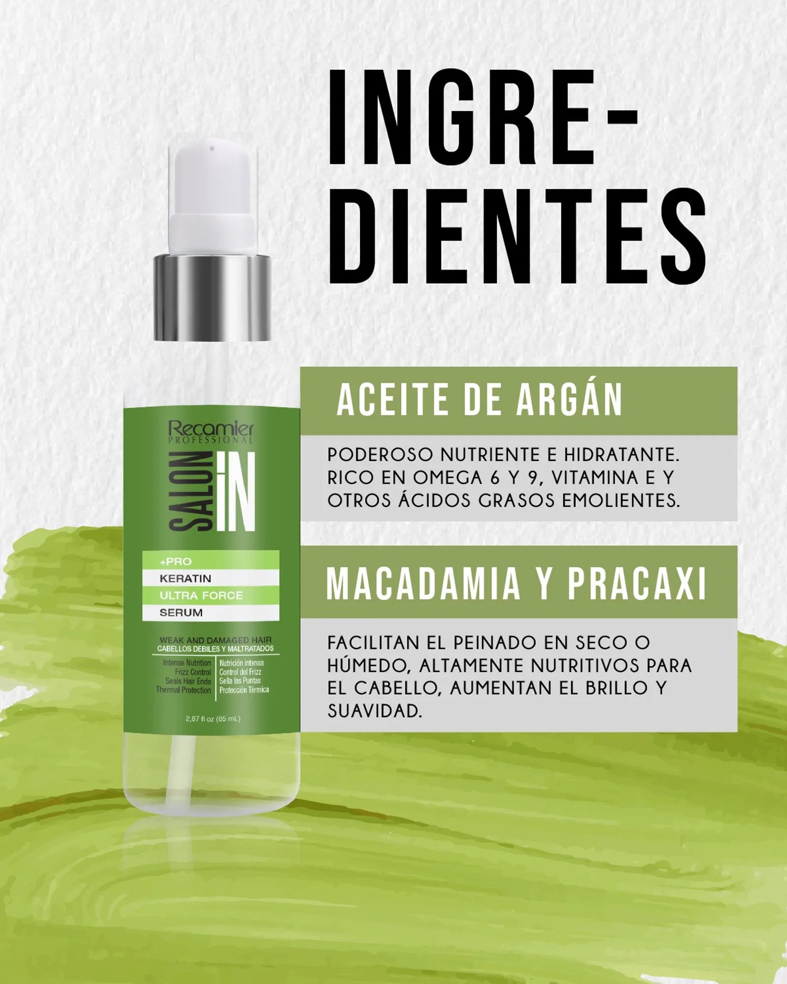 Serum Salon Keratin Ultra Force Recamier X 85 Ml