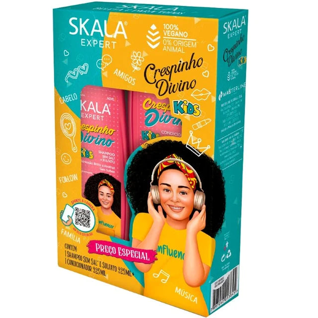 Kit Shampoo + Acondicionador Skala Kids Crespinho Divino *325 Ml