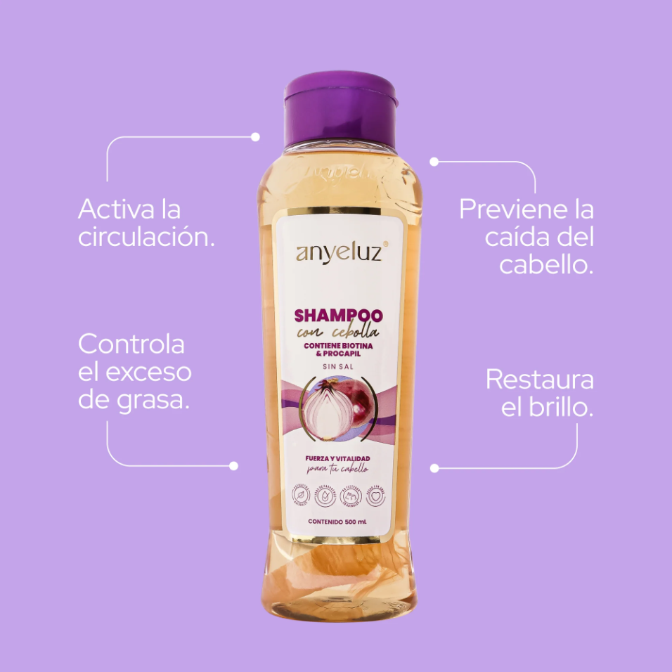 Shampoo Con Cebolla Anyeluz X500Ml