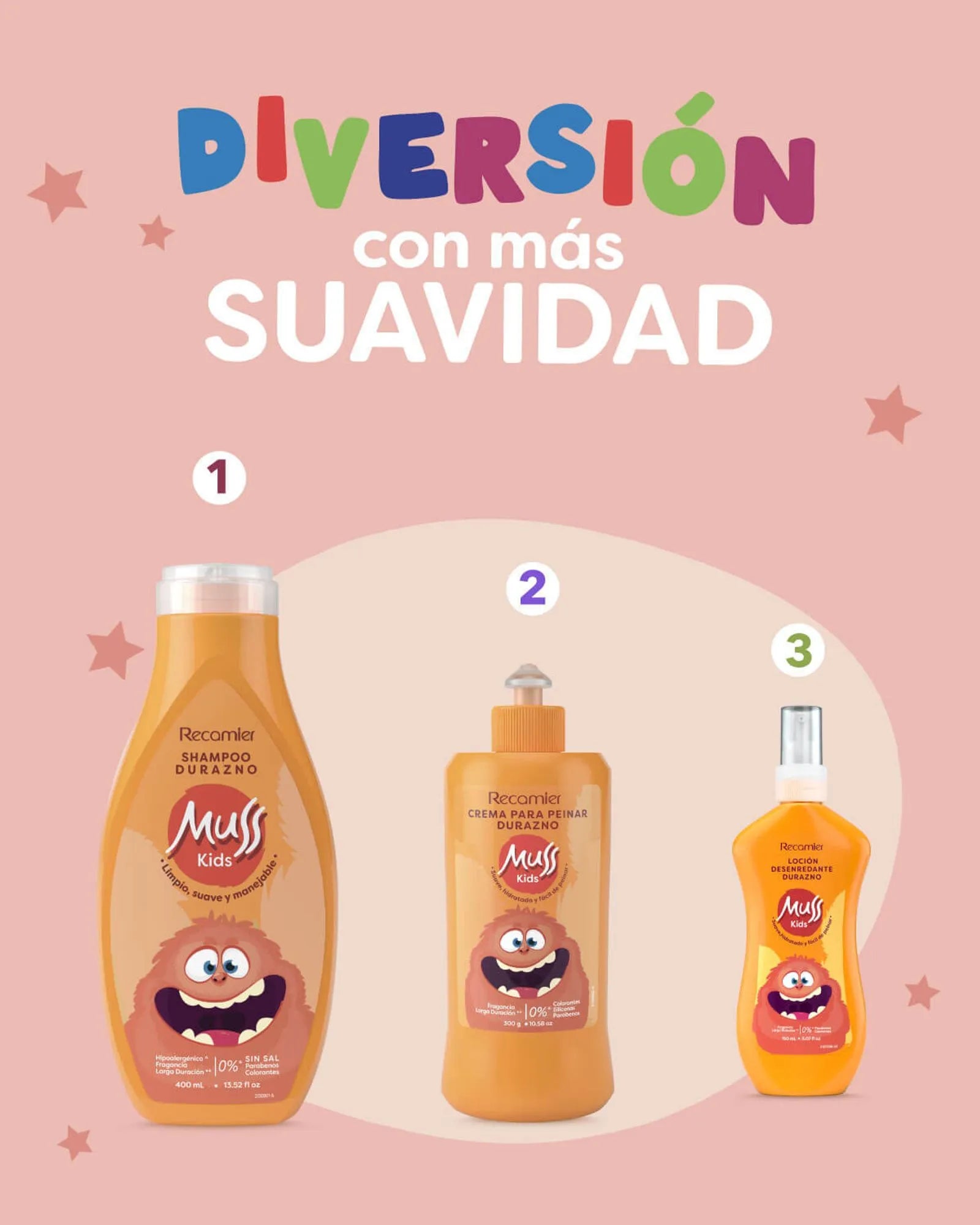Shampoo Muss Kids Durazno Recamier *400 Ml
