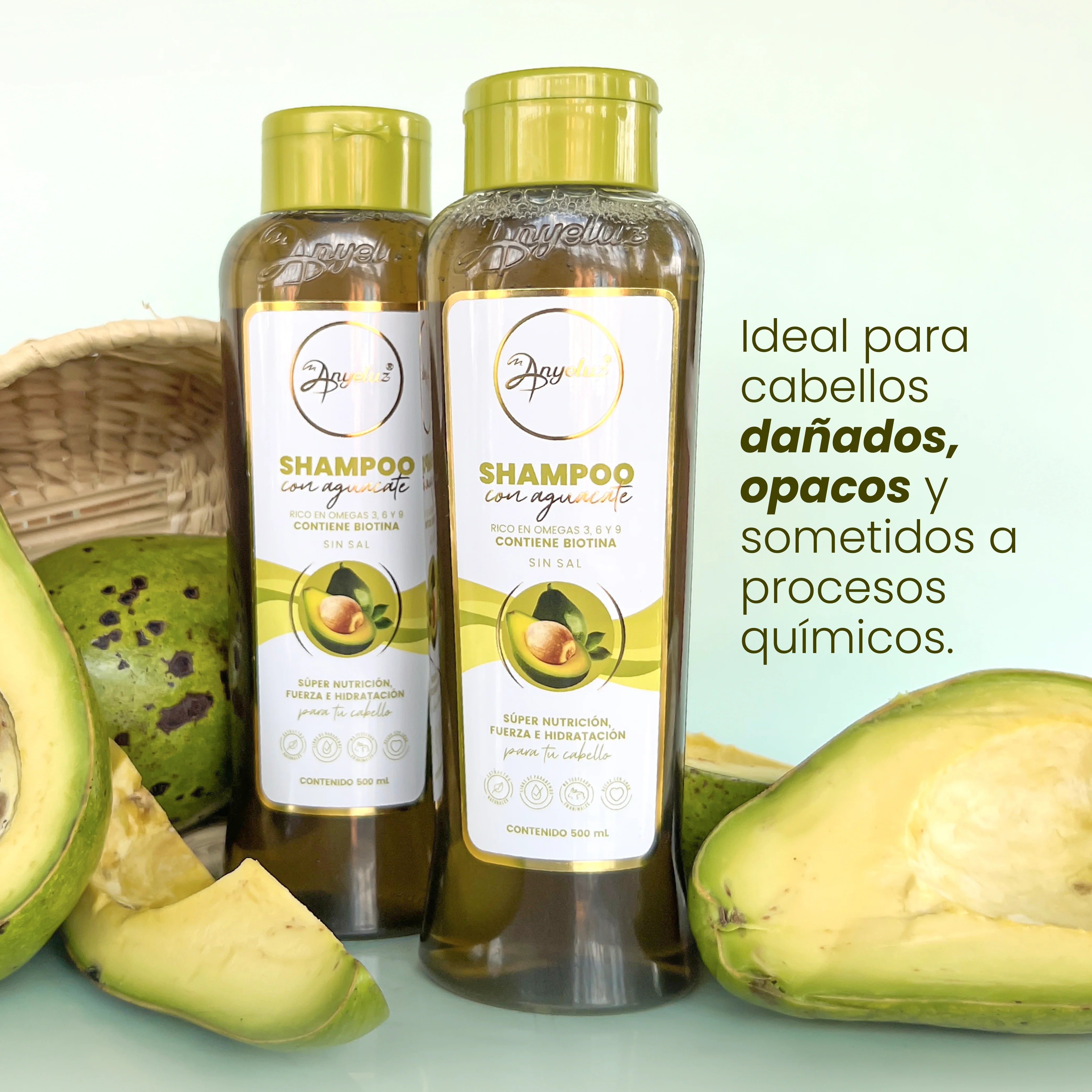 Shampoo Hidratante de Aguacate Anyeluz 500 ml