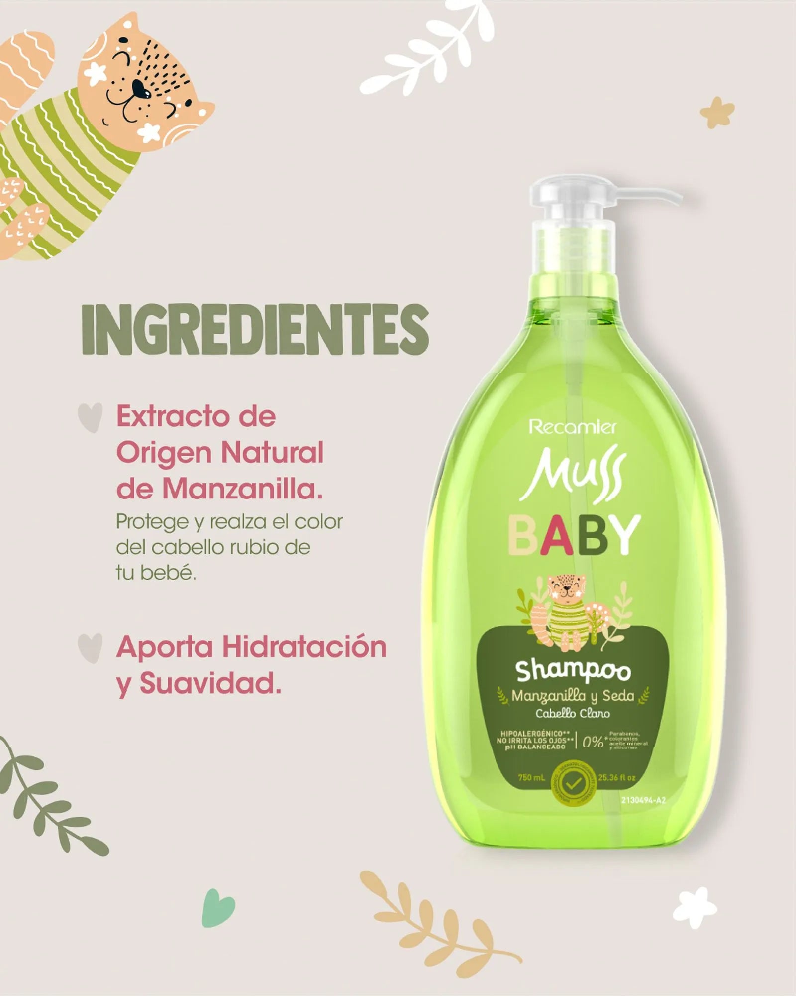Muss Baby Shampoo Manzanillax750Ml Recamier