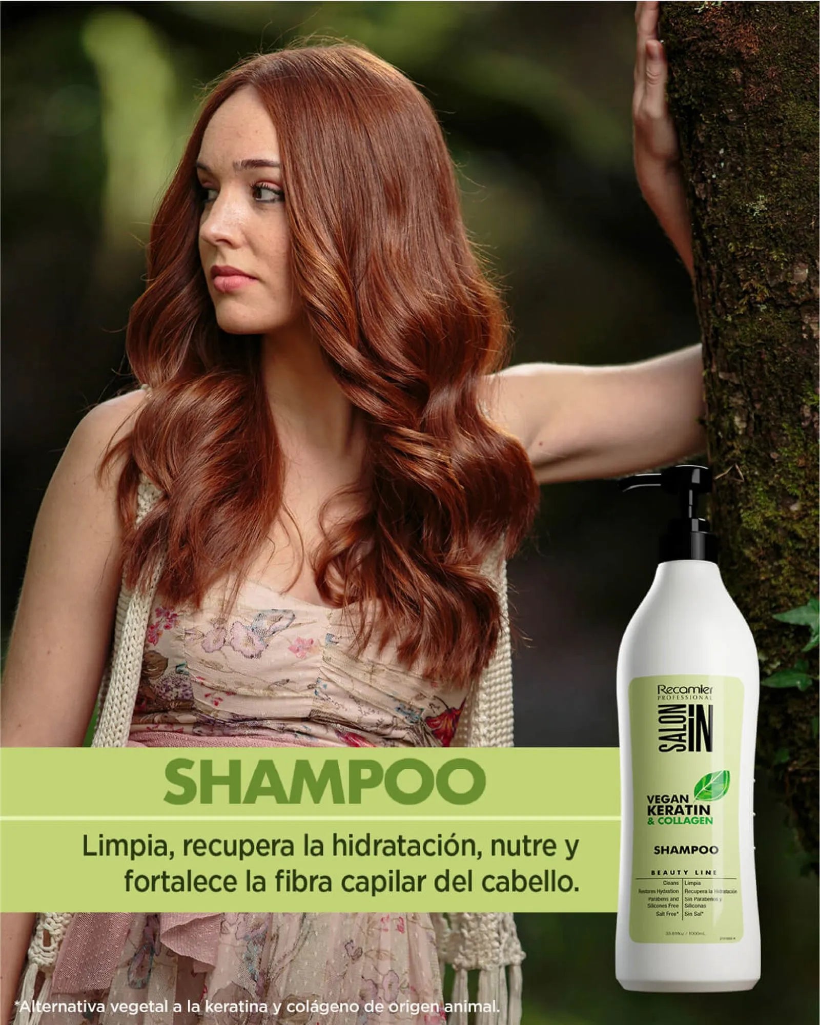 Shampoo Vegan Keratin Y Colageno Recamier *1000