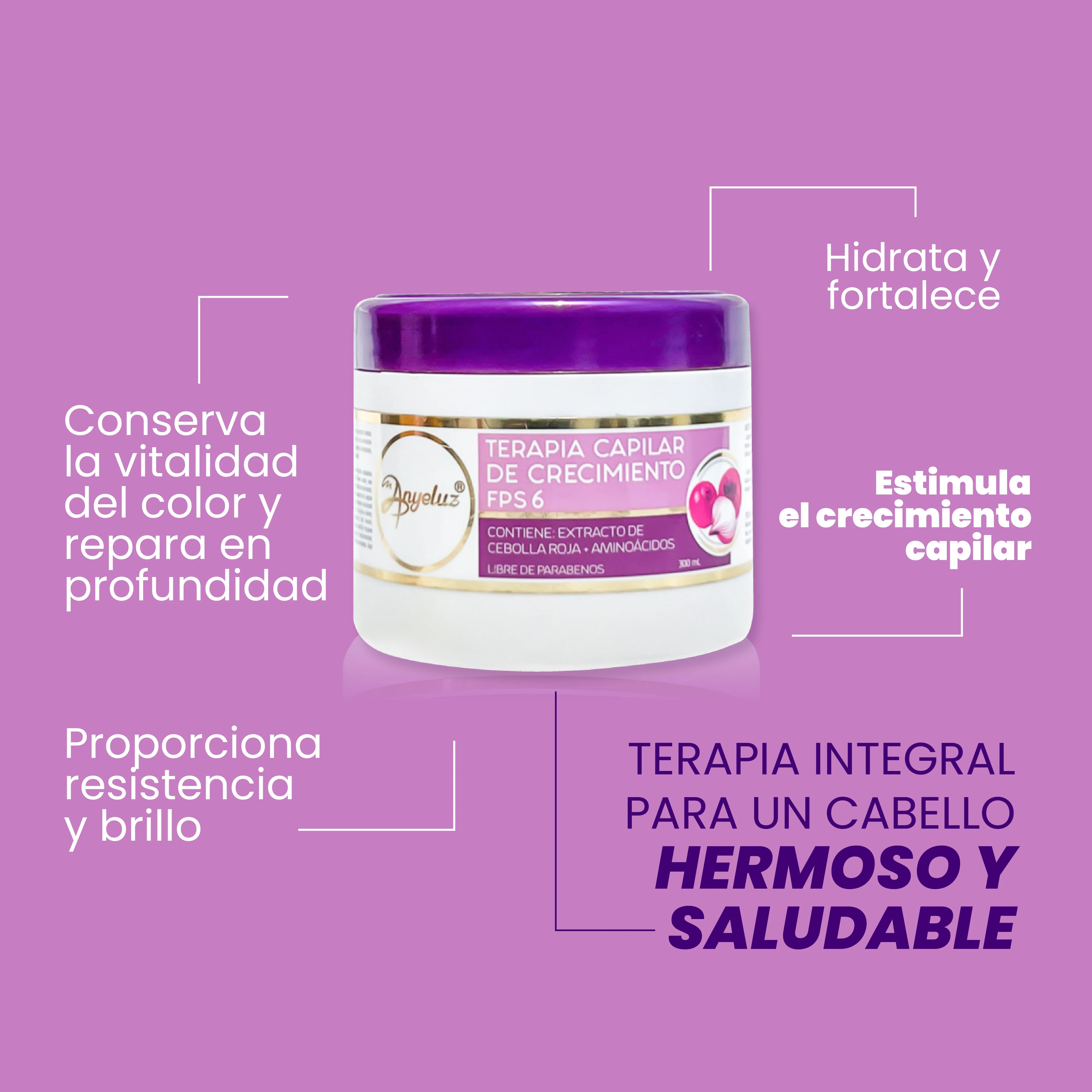 Terapia Capilar de Crecimiento Anyeluz 300 ml