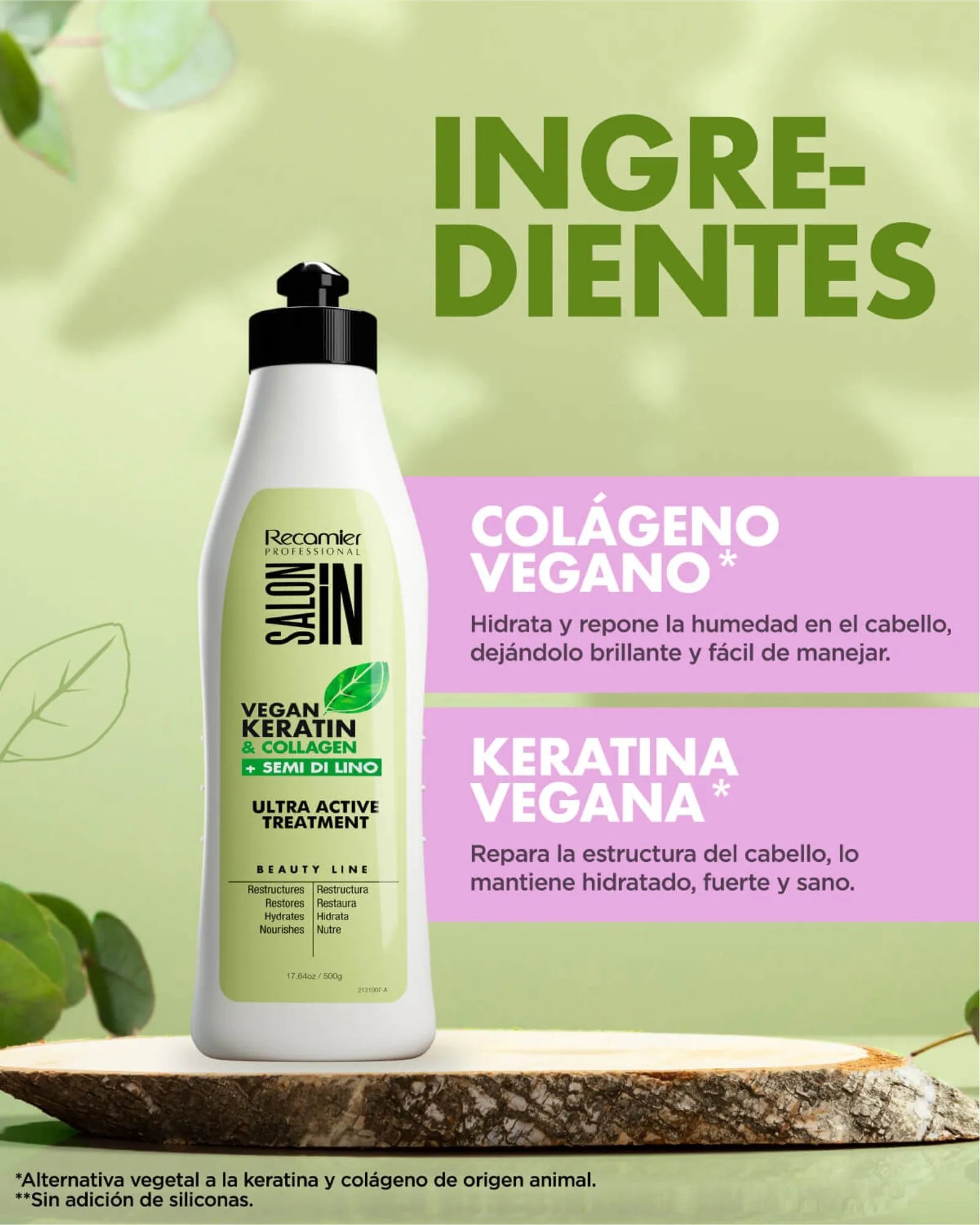 Vegan Keratin Collagen Ultra Active Ttm *500M Recamier
